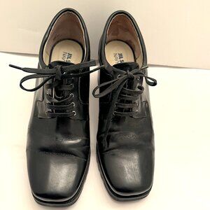 Jill Sander Navy - black tie shoes with ribbed soles in perfect condition!